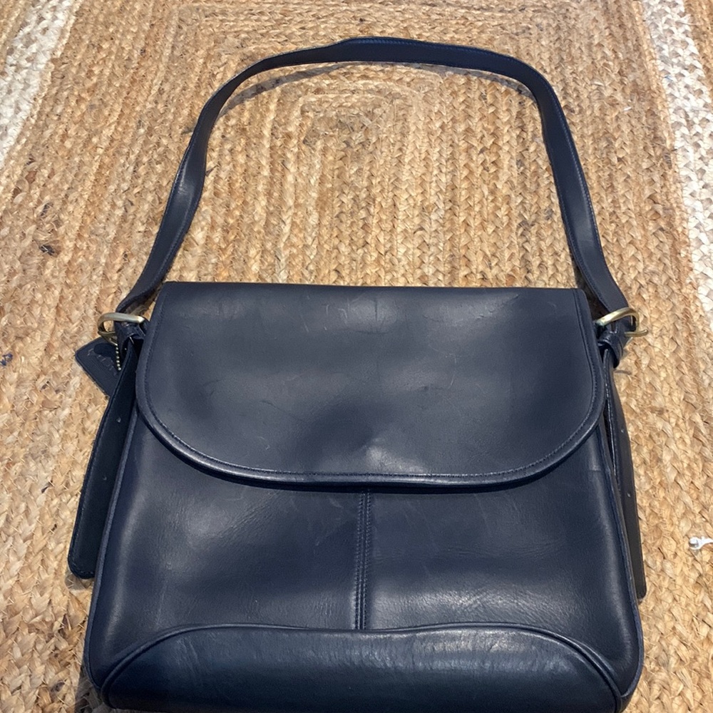 dark navy blue coach bag